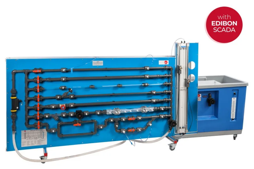 AFTC: Computer Controlled Fluid Friction in Pipes, with Hydraulics Bench (FME00)