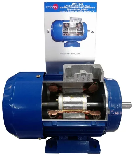 EMT17-S: Cutaway 3PH Squirrel-Cage Motor with "Y" Connection
