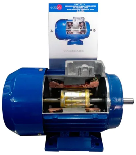 EMT7C-S: Cutaway 3PH Squirrel-Cage Motor, 8 Poles