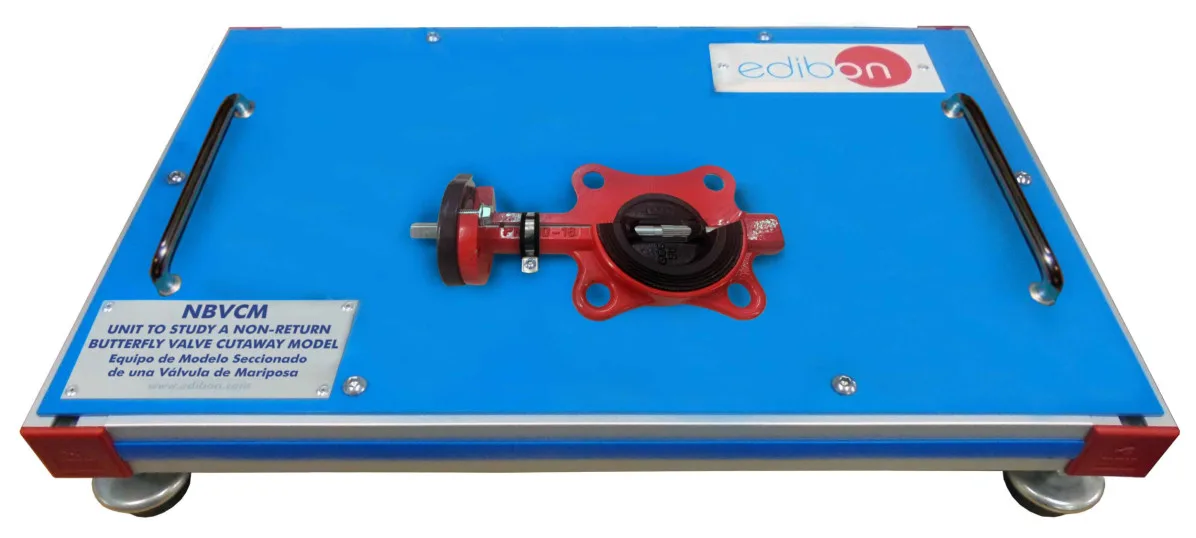 NBVCM: Unit to Study a Non-return Butterfly Valve Cutaway Model