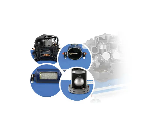 SCCM: Unit to Study a Semi-Hermetic Refrigerant Compressor Cutaway Model