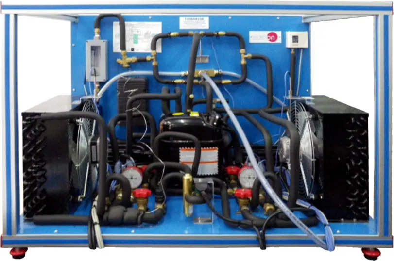 THIBAR22B: Reversible Heat Pump + Air Conditioning + Refrigeration with 2 Condensers and 2 Evaporators (Water/Air)
