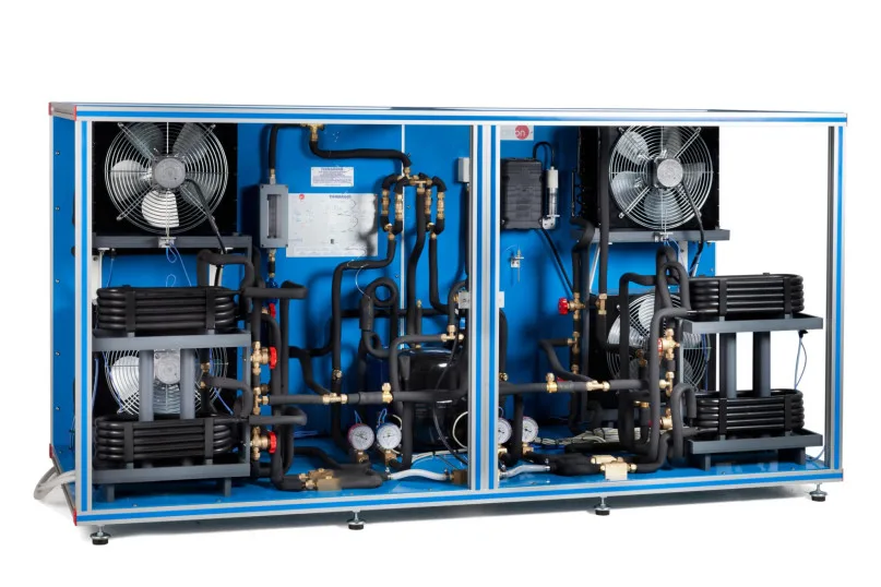 THIBAR44B: Rerversible Heat Pump + Air Conditioning + Refrigeration with 4 Condensers and 4 Evaporators (Water/Air)
