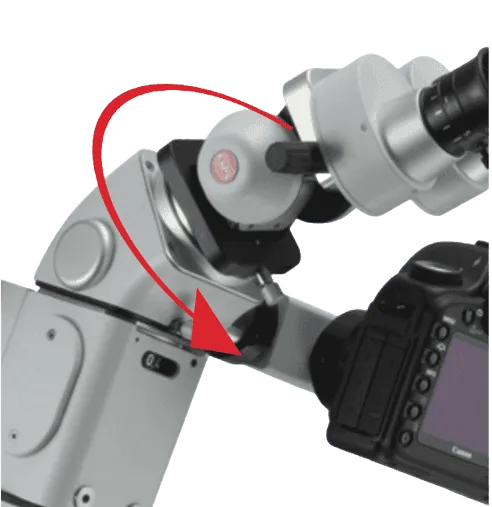 KAPS 45° ergonomic wedge with beam splitter and binocular revolving stage