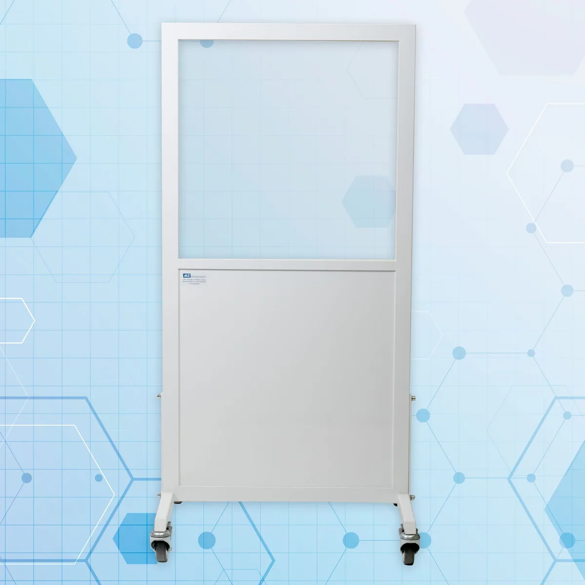Mobile Radiation Shield with Lead Glass