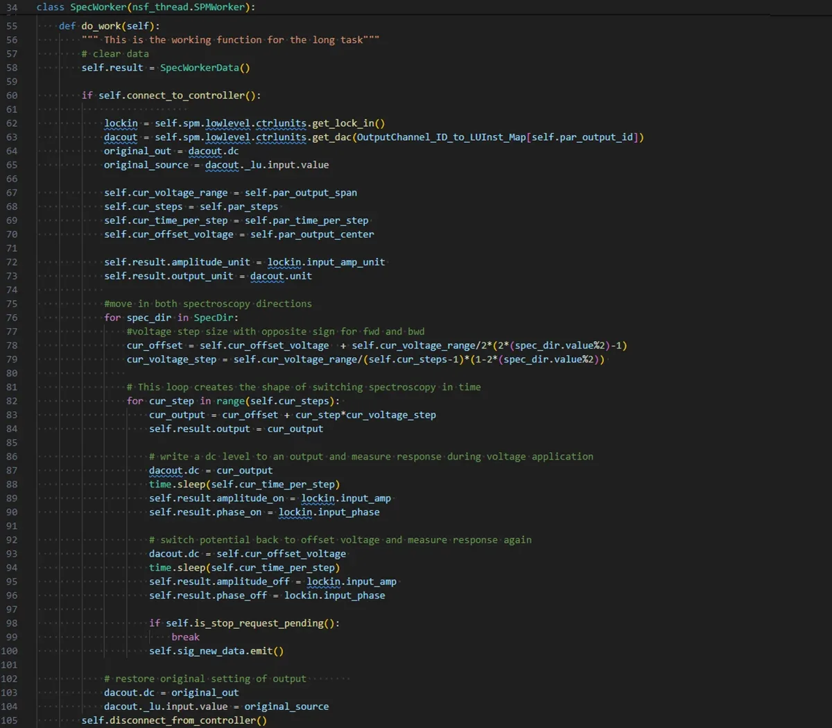 Nanosurf Python Scripting Interface