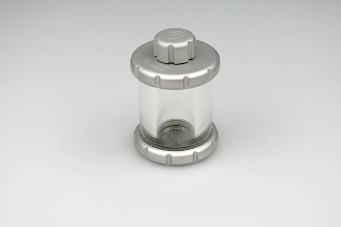 Lead glass vial shield - Silver/Gray
