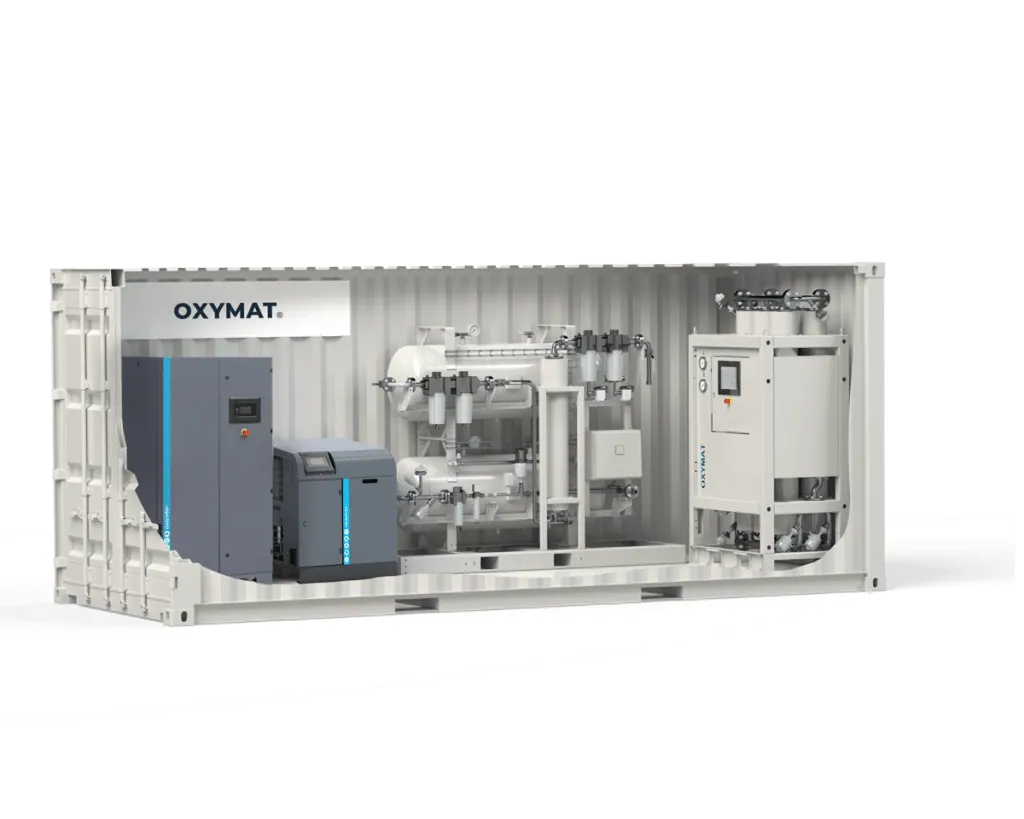 Containerized and in-frame oxygen generator installations