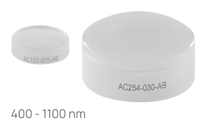 Unmounted Achromatic Doublets, AR Coated 400 to 1100 nm