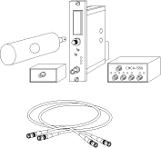 MDAS-1 Data Acquisition System with Combined Preamplifier and Main Amplifier. Manufacturer assembly drawing of the MDAS-1 acquisition system; confirm the quoted modules and cabling.