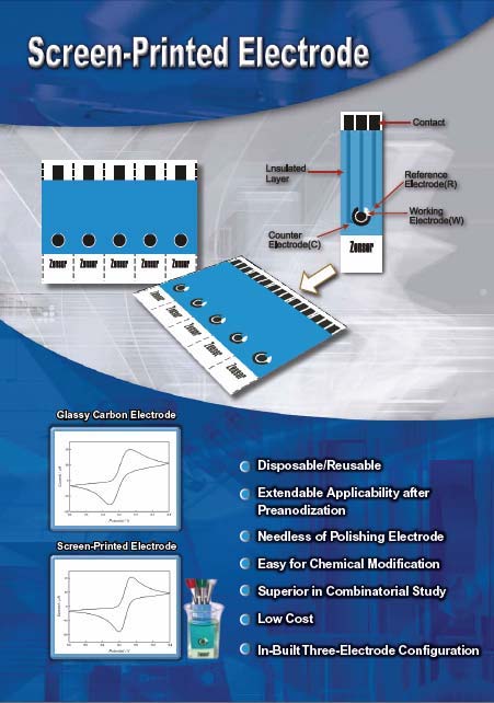 SE101 3 mm diameter Printed carbon electrode (single working electrode) for aqueous solutions. Manufacturer printed-electrode family illustration; confirm the selected electrode configuration.