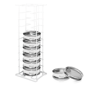 SieveCare: Test Sieve Cleaning, Inspection and Recalibration Service. Manufacturer test-sieve illustration for the SieveCare inspection and recalibration service.