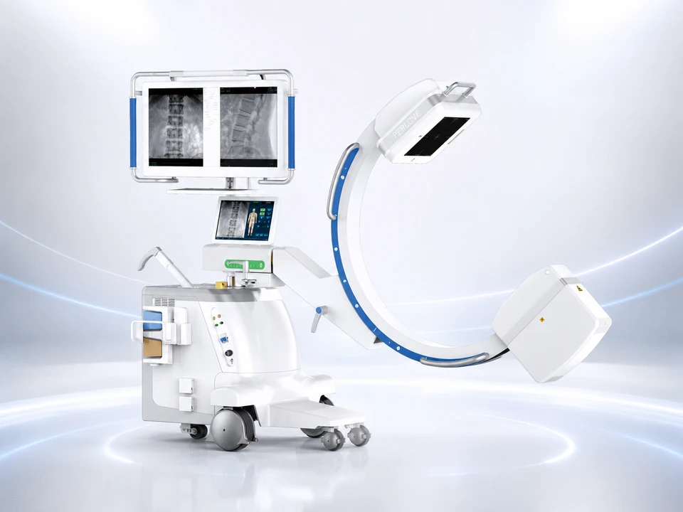 Perlove PLX C2118 Series Integrated FPD C-arm. Manufacturer family image; confirm the selected configuration.
